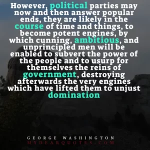 george washington farewell address political