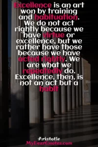 aristotle habit quote
