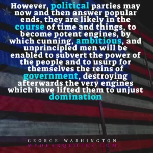 why did washington warn against political parties