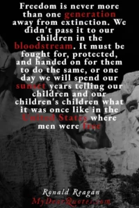 ronald reagan speech, freedom is not free