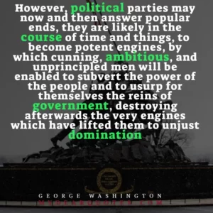 what warning about foreign nations had George Washington