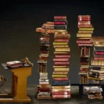 A stack of books representing education and achievement, symbolizing graduation blessings and the journey of learning.