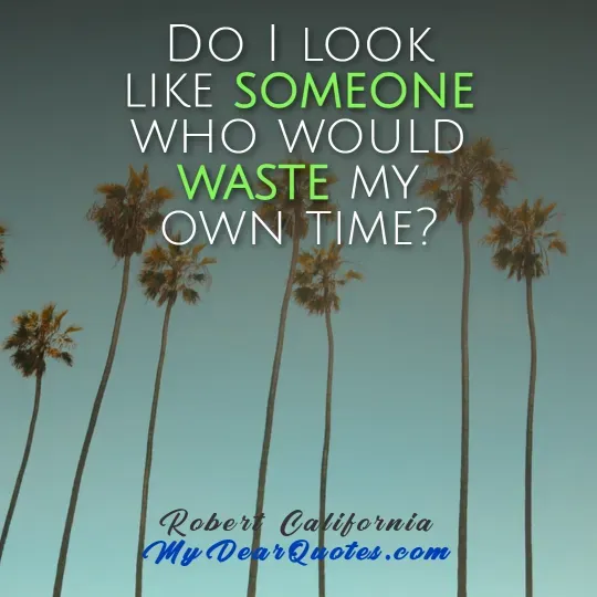 robert california the office waste my own time quote