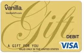 Yellow vanilla gift card