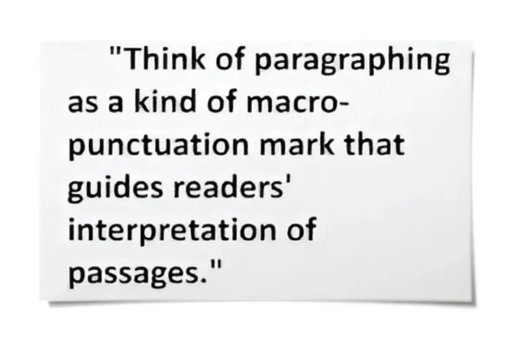 Think of paraphrasing as a kind of macro-punctuation mark that guides readers' interpretation of passages.