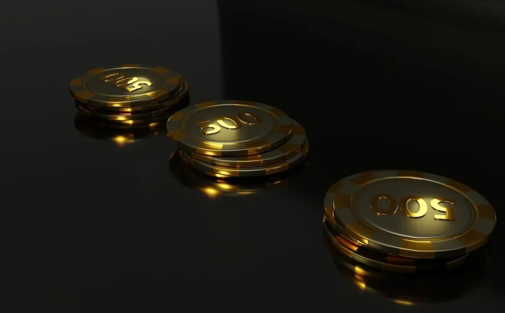 gold casino chips