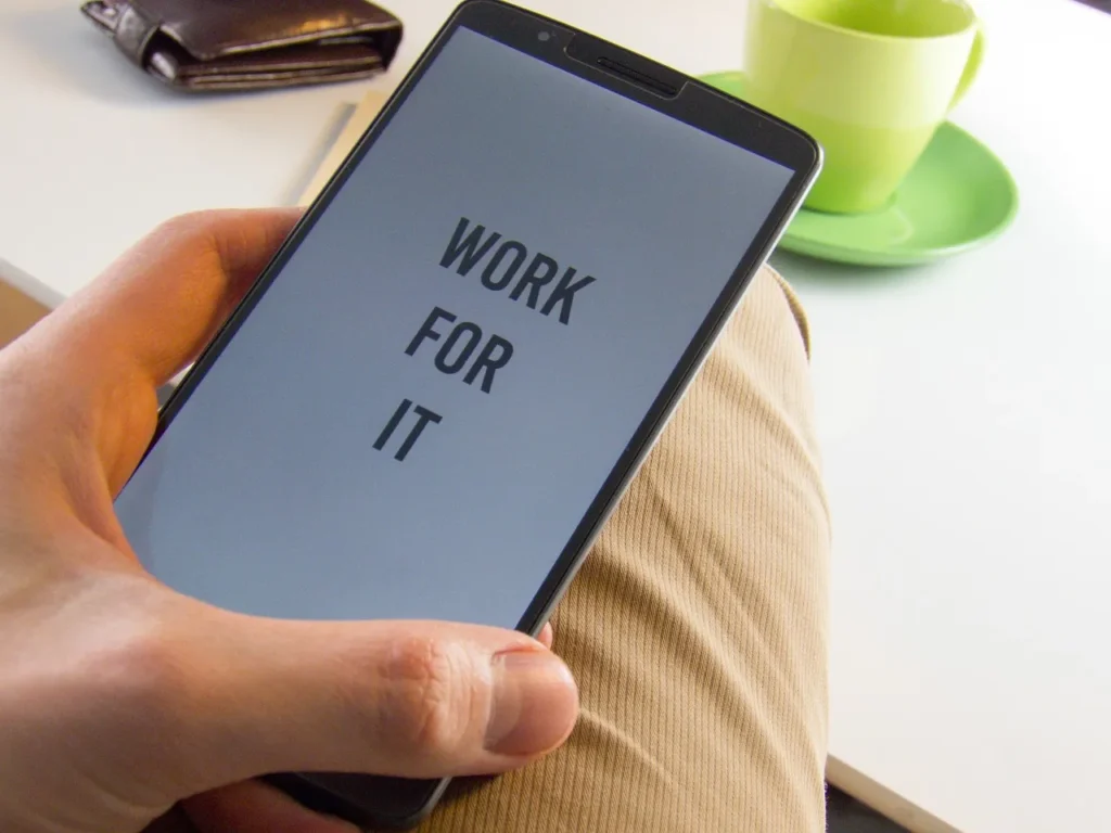 Success quote - work for it 