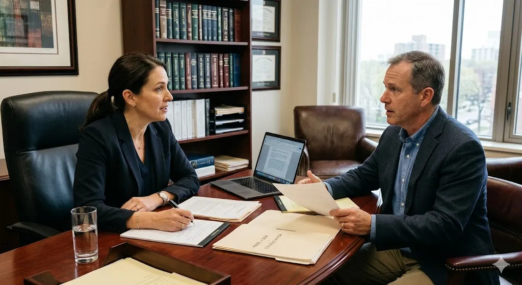 Lawyer consultation meeting