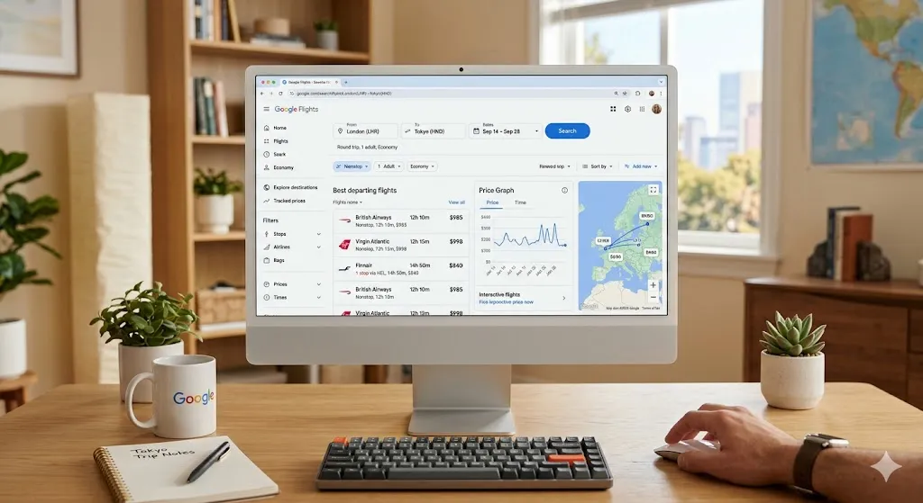 Google Flights desktop